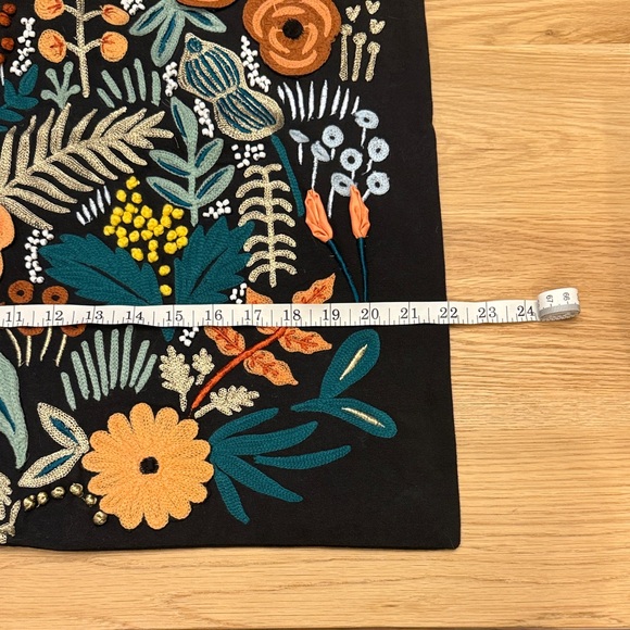 Set of Rifle Paper Co. Black Floral Pillow Covers - Picture 3 of 3